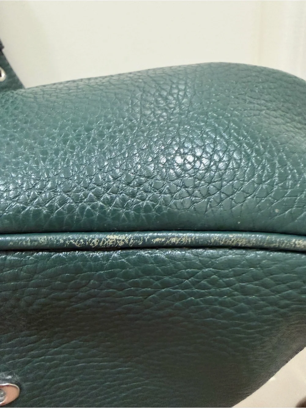 Coach Green Pebbled Leather Shoulder Bag